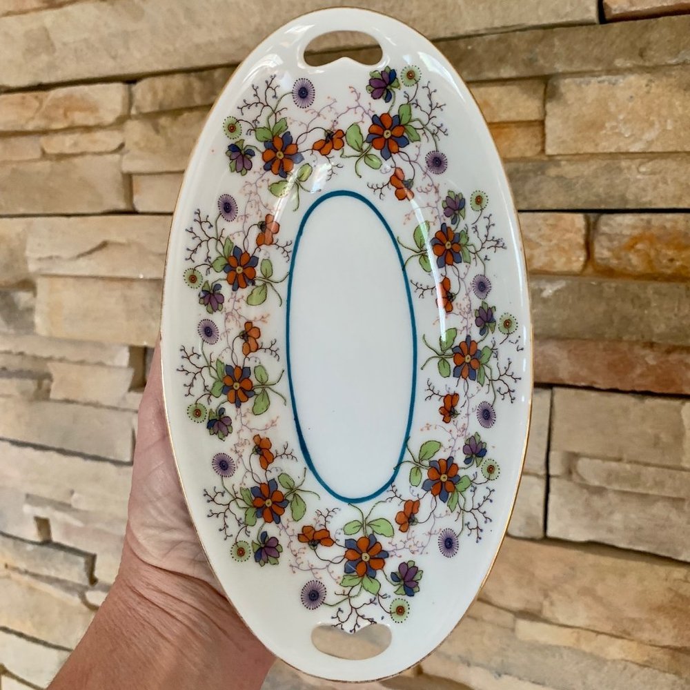 Vintage PV Vessra Handpainted Dish • Made in Germany